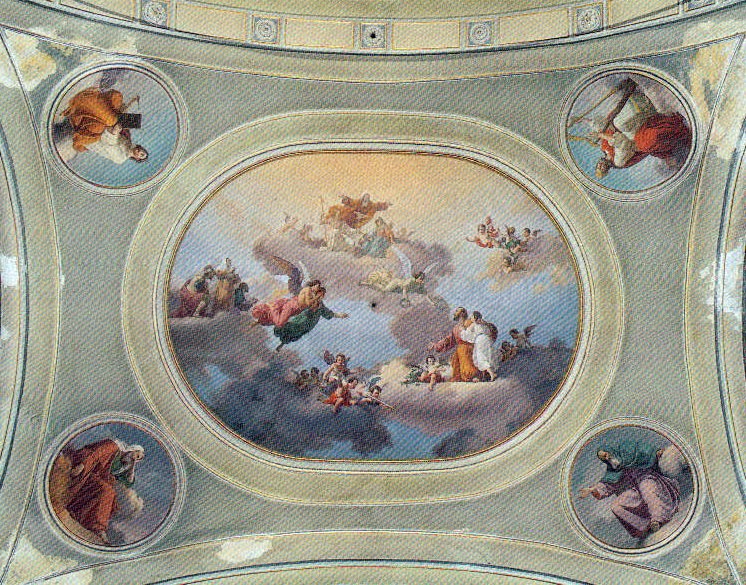 La Gloria dei Santi - 1869 - affresco - chiesa dei Santi Nazario e Celso - Curnasco (BG)